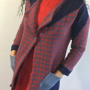 Fitted soft wool jacket❤️💙🖤